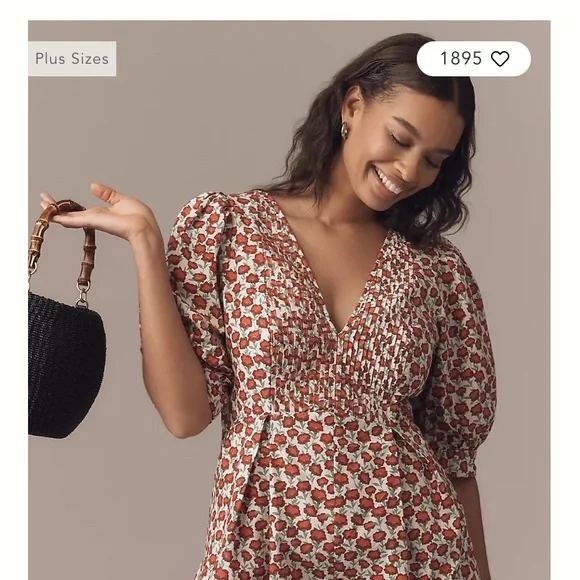 Maeve Floral Puff Sleeve Romper - Red and White - Picture 2 of 12